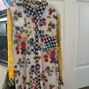 Moschino Multicolor Floral and Geometric Blouse